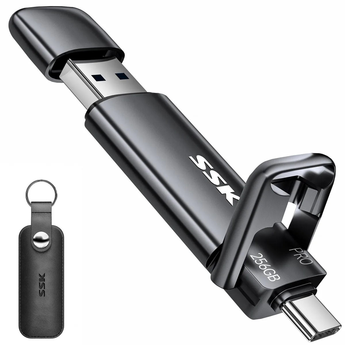 SSK SSK 256GB Dual USB-C / USB-A 3.2 Gen 2 portable SSD 1000MB/s — product photo