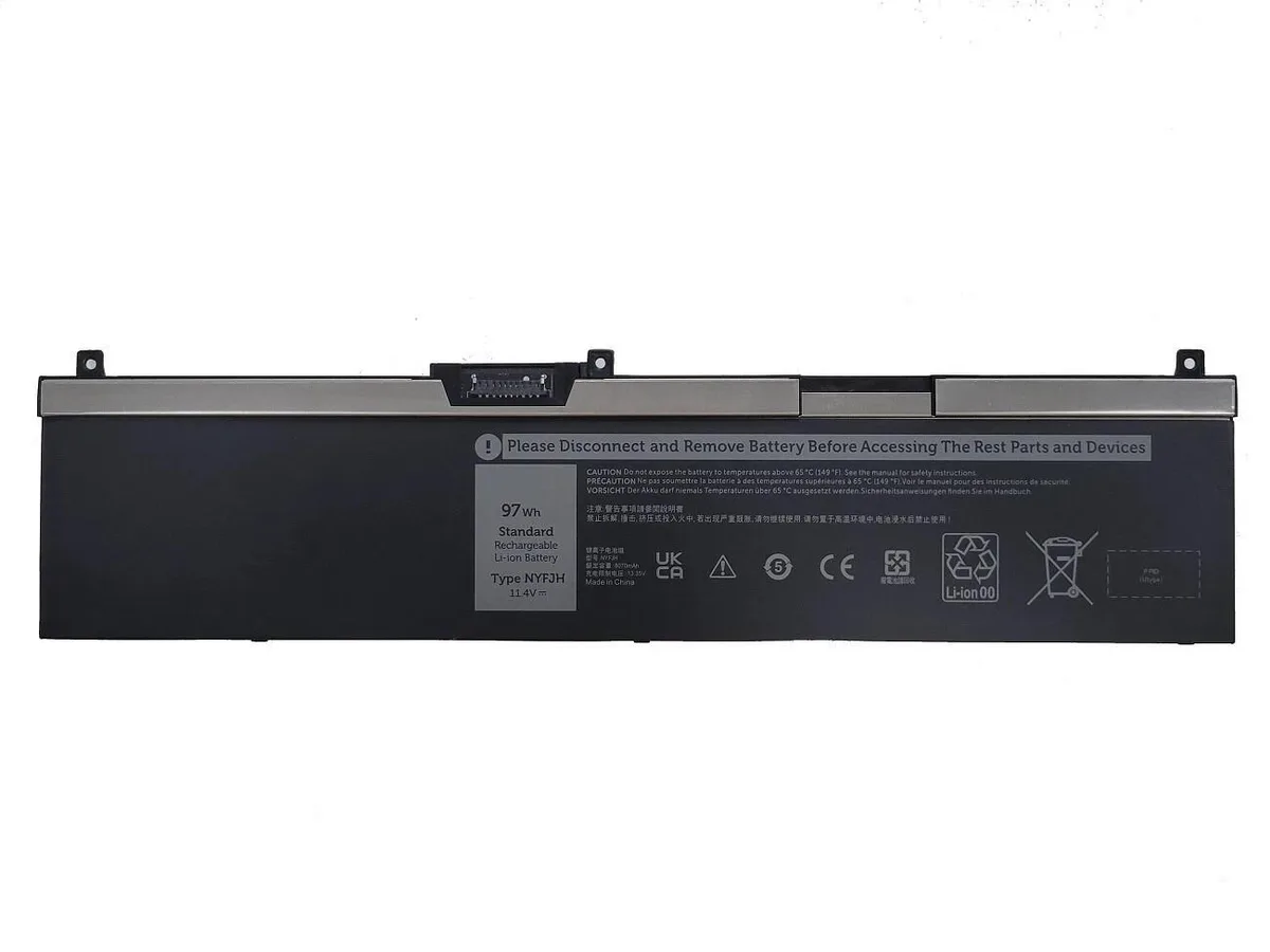  NYFJH 6-Cell 97Wh 11.4V Laptop Battery for Dell Precision 7530 7730 7540 7740 — product photo