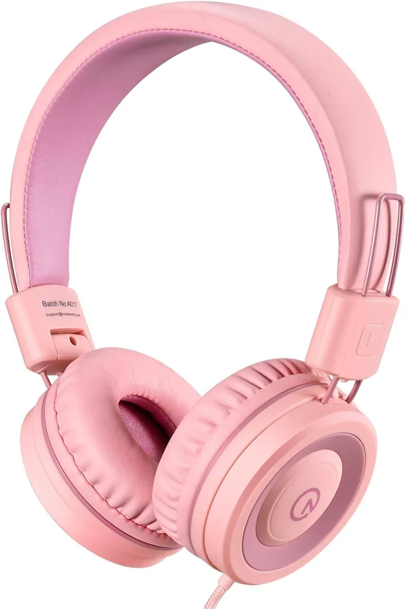 TUKO TUKO Kids Headphones K11 Foldable On-Ear Wired 3.5 mm Soft Pink — product photo