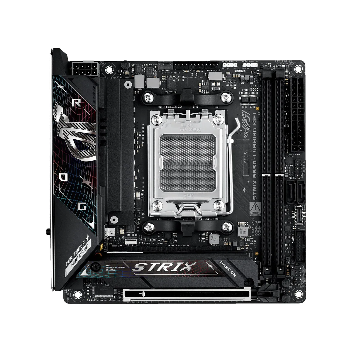 ASUS ASUS ROG STRIX B850-I GAMING WIFI mini ITX Socket AM5 AMD B850 Chipset USB-C 3.2 Gen 2x2 AMD motherboard — product photo