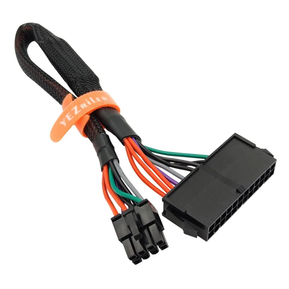  YEZriler 24 Pin to 8 Pin ATX Adapter Cable 13in/33cm Dell Optiplex 3020 5040 7020 9020 Precision T1700 — product photo