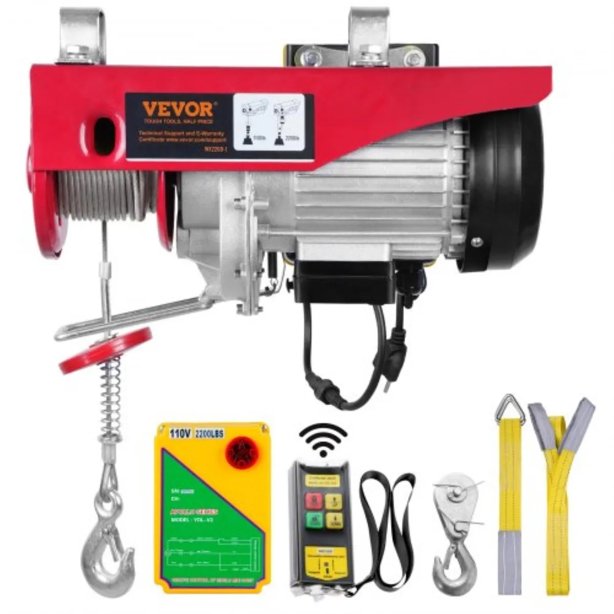 VEVOR VEVOR Electric Hoist 2200 lbs 1600W 110V 40ft Wireless Remote — product photo