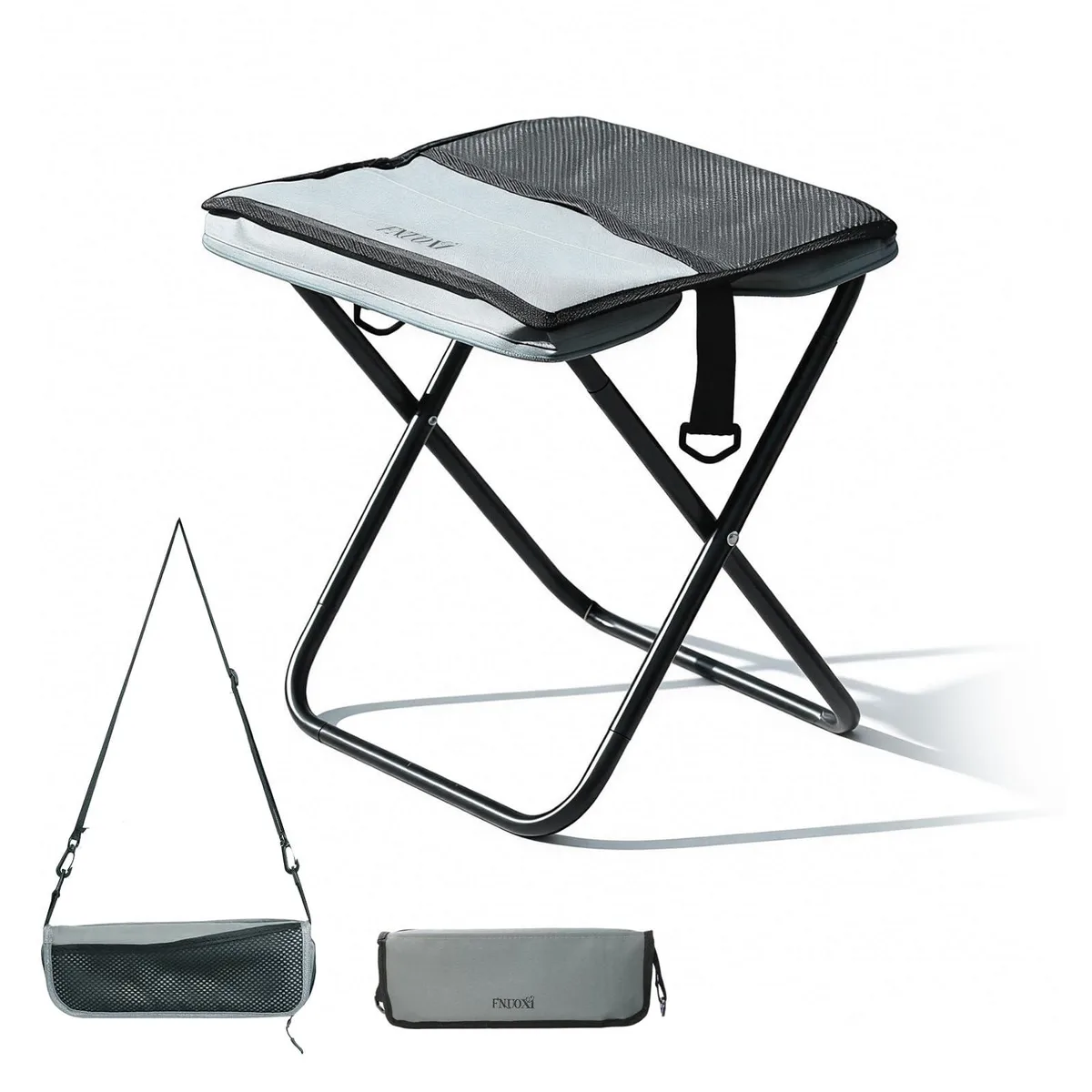Generic Portable Folding Stool Bag Grey 24x30x30cm — product photo