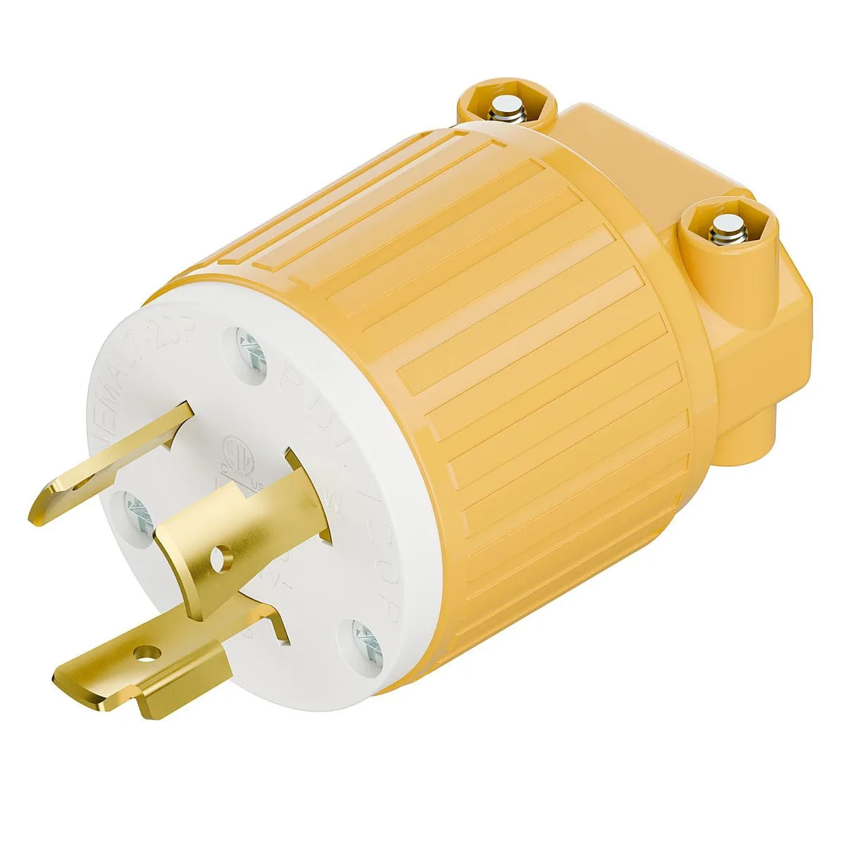 LORDWORLD LORDWORLD NEMA L7-20P 20A 277V Locking Plug Yellow — product photo