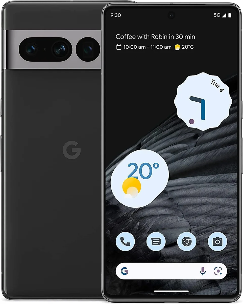 Google Google Pixel 7 Pro Obsidian 256GB 12GB RAM 6.7" 5G cell phones - unlocked — product photo