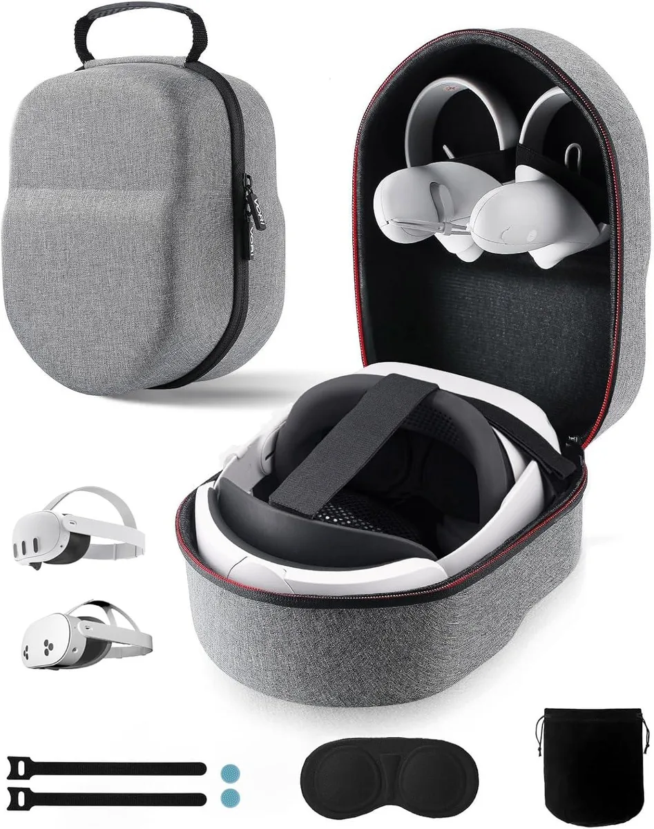 BONAEVER BONAEVER VR Hard Carrying Case Grey with Lens Protector &amp; Accessories — product photo