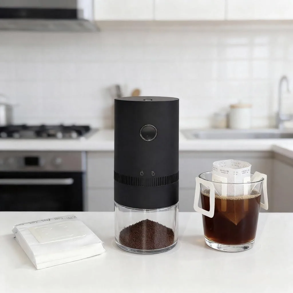 Breville Portable Electric Burr Coffee Grinder 1500mAh USB Rechargeable Ceramic Burr 10 Filters — product photo