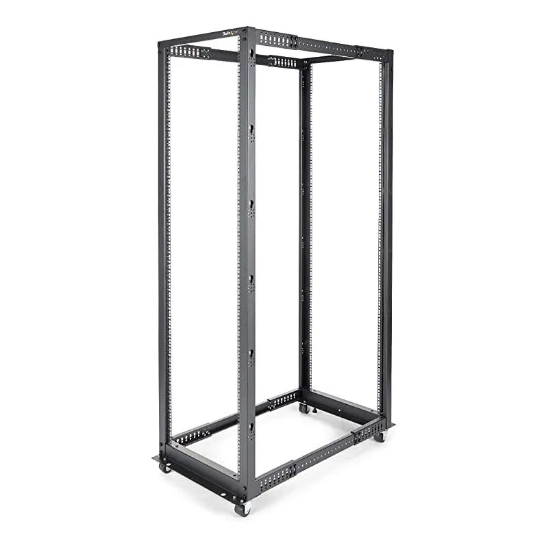Phoenix Audio Technologies Phoenix Audio Technologies 42U 4-Post Open Frame Server Rack 22-40in Depth Black — product photo