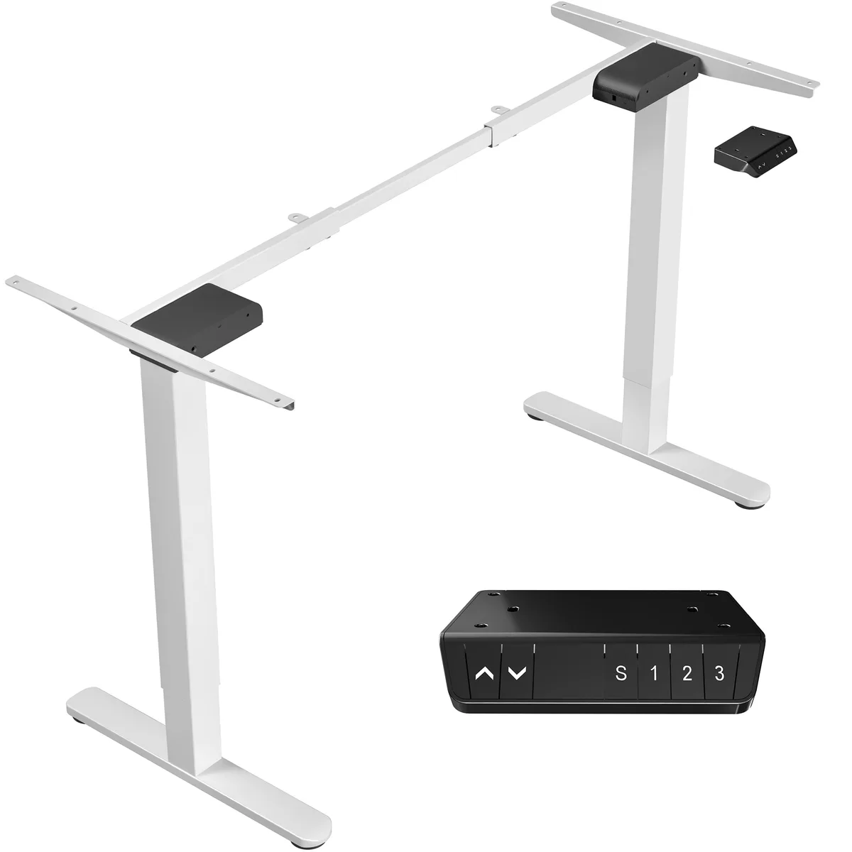 VIVO VIVO White Electric Dual Motor Desk Frame 40.3-62" 220 lbs — product photo