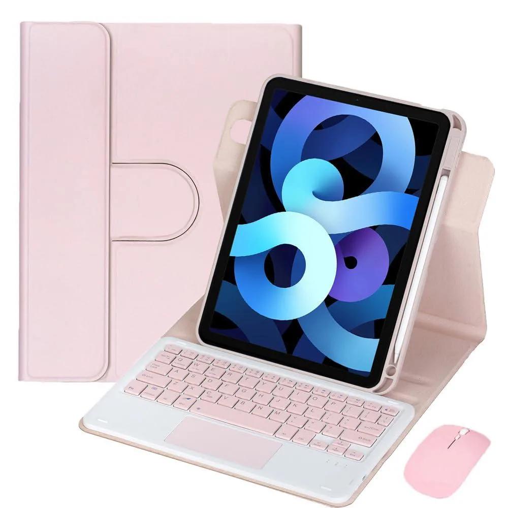 Timoom Timoom 360° Rotatable Keyboard Case with Trackpad & Pencil Slot for iPad Air 10.9" (Pink) — product photo