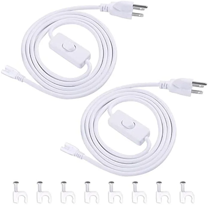 TAURKENAM TAURKENAM 6FT LED T5 T8 Power Adapter with Switch (2 Pack) — product photo