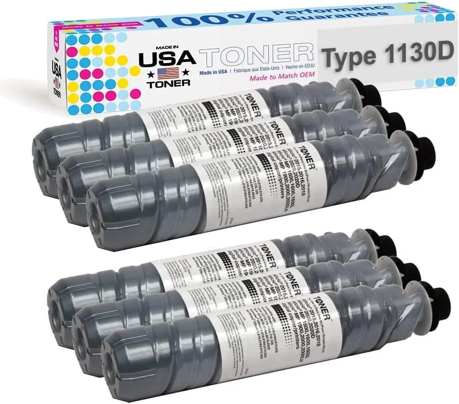 MADE IN USA TONER MADE IN USA TONER Compatible Toner Cartridge Black 6 Pack Type 1130D — product photo