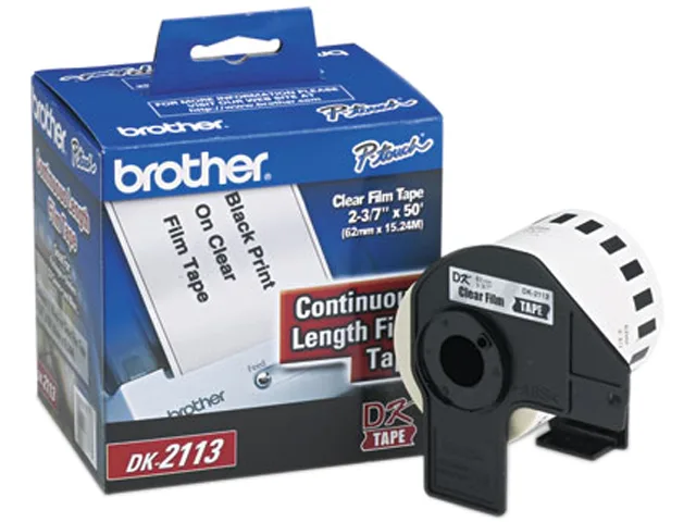 Brother Brother DK2113 Continuous Film Label Tape Clear 2 3/7" x 50 ft pos accessory — product photo