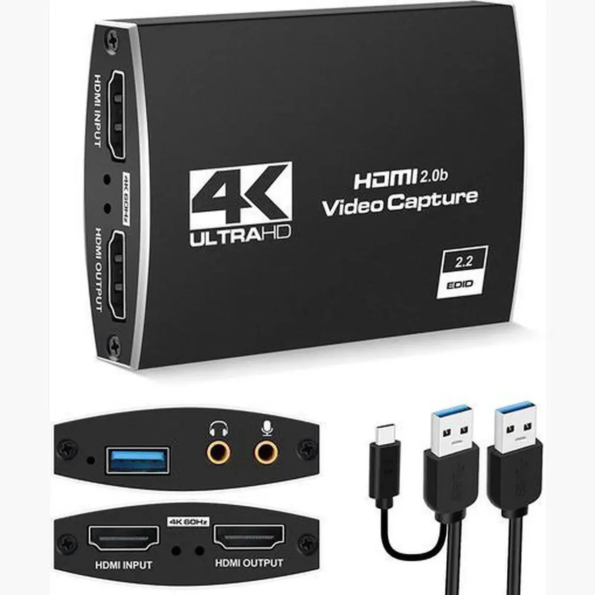 SMUGDESK SMUGDESK Torpedo Nova HDMI to USB 3.0 Video Capture Card 4K60 HDR Passthrough 1080P 60fps — product photo