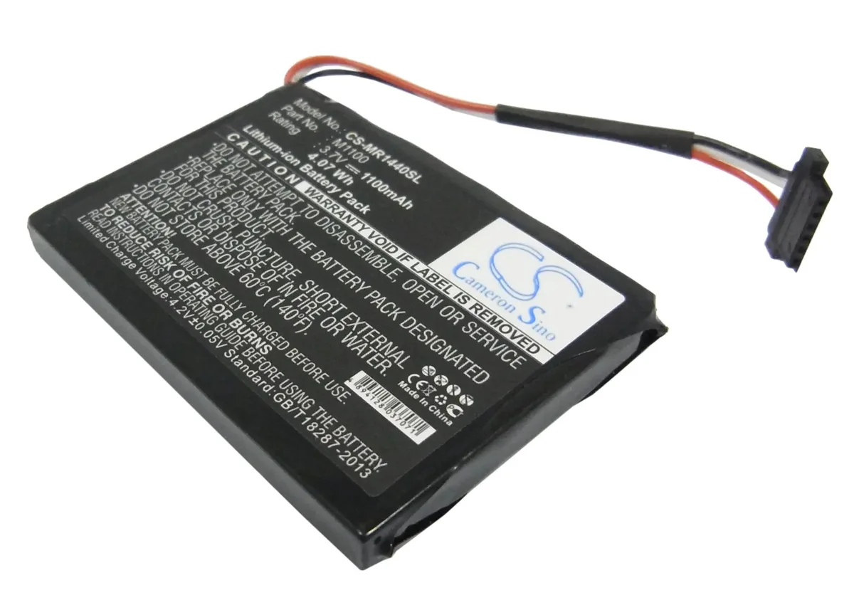 Rectangular black lithium battery for RoadMate 1440