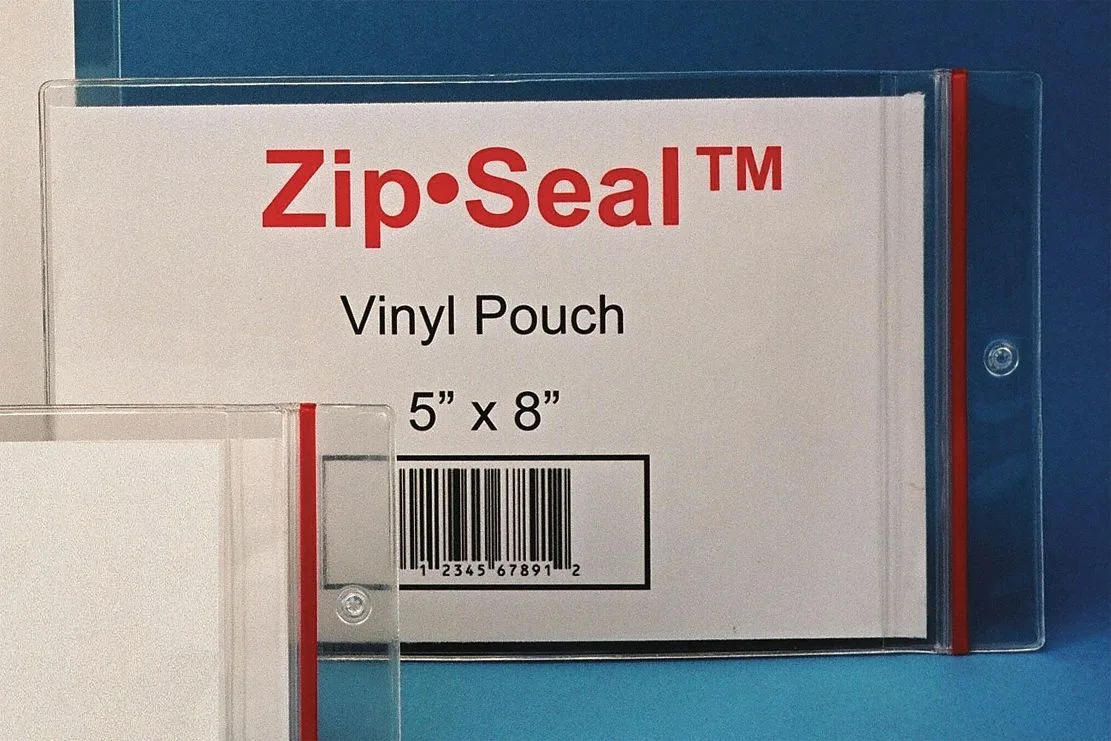 Clear self-adhesive zip seal pouches, pack of 25