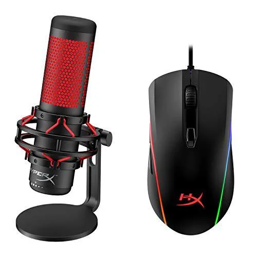 HP HP HyperX QuadCast USB Condenser Gaming Microphone with RGB Light Ring — product photo