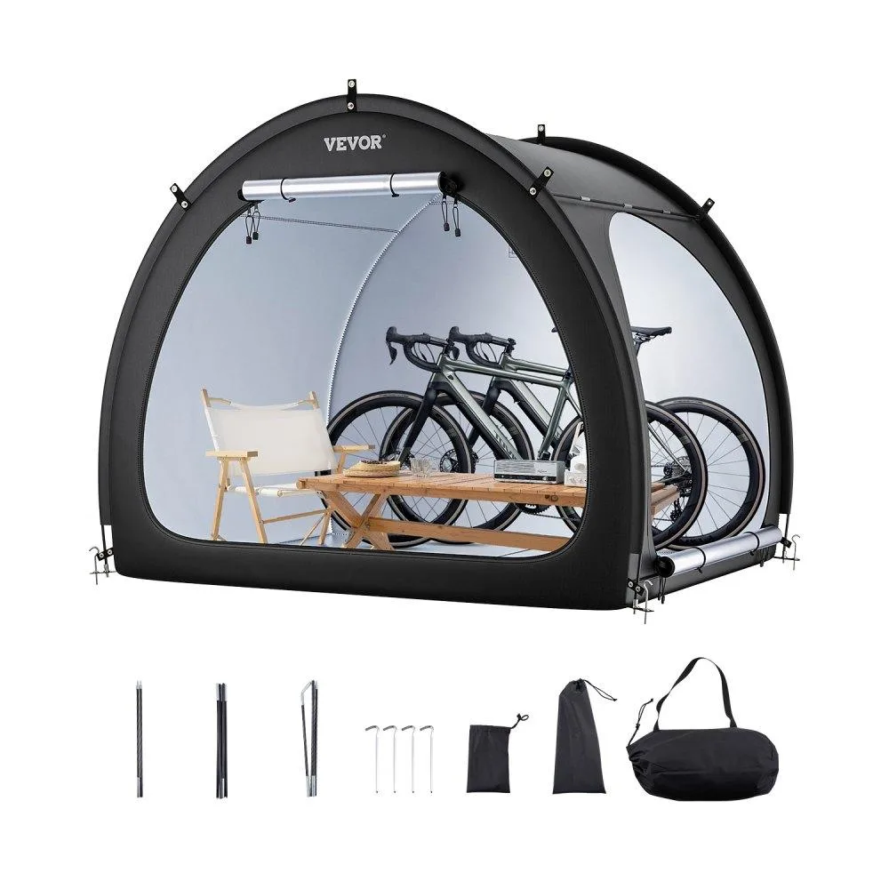 VEVOR VEVOR Fan-Shaped Bike Storage Tent 4-5 Bikes 1706x2133x1524mm — product photo