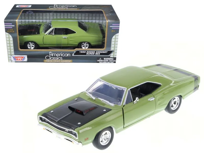 MOTORMAX MOTORMAX 1969 Dodge Coronet Super Bee Green 1/24 Diecast Car — product photo