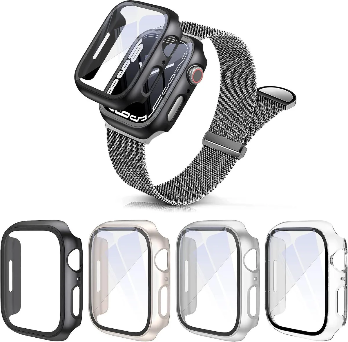 ETEIZU ETEIZU 4 PCS Hard PC Case with Screen Protector 41mm — product photo
