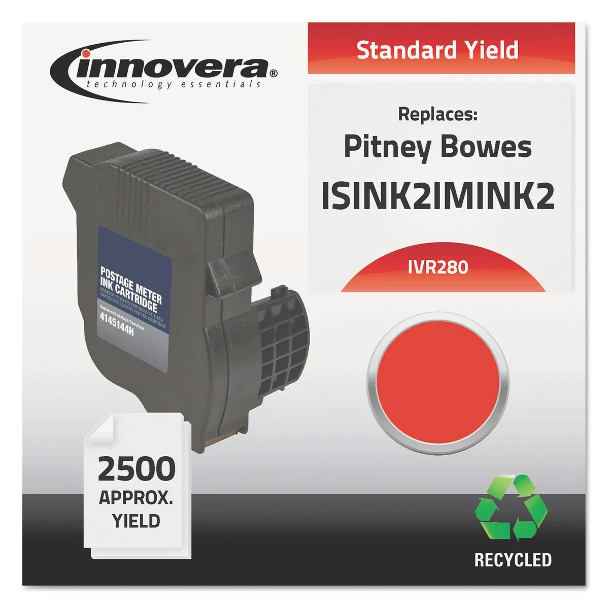 Innovera Innovera IVR280 Red Postage Meter Ink Cartridge 500 Page Yield — product photo