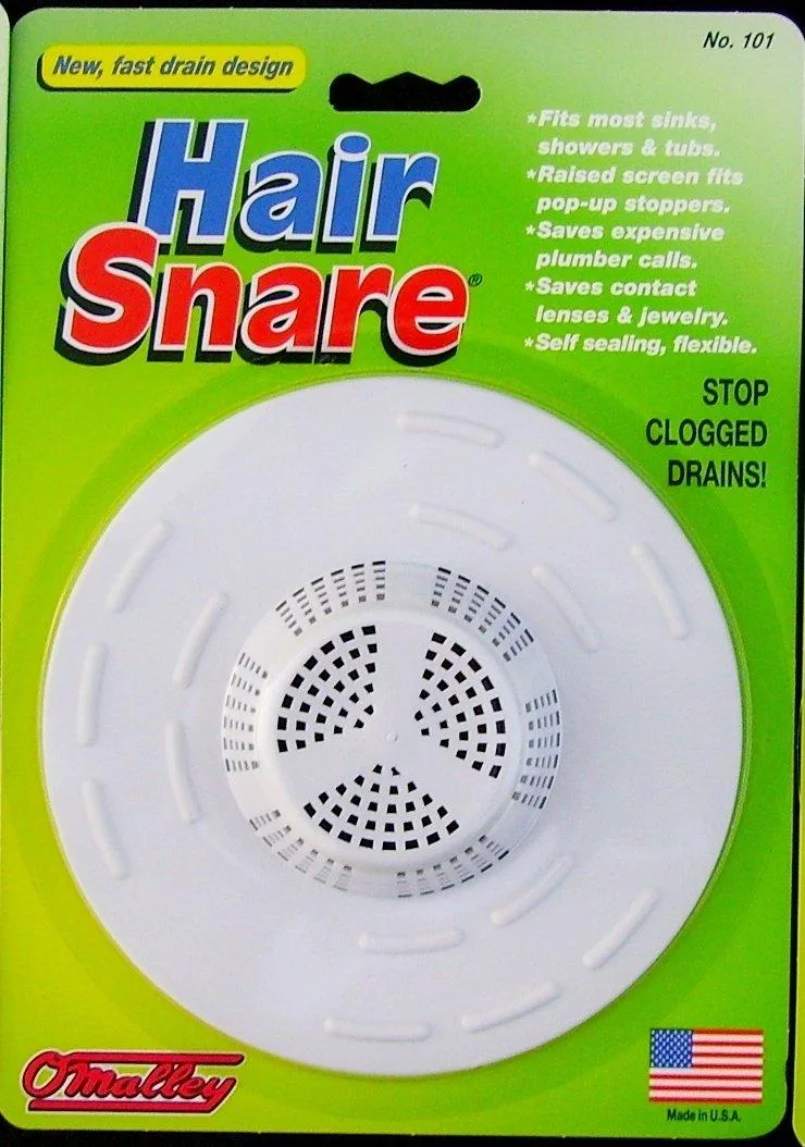  Hair Snare Universal Drain Cover White 5 inch — product photo