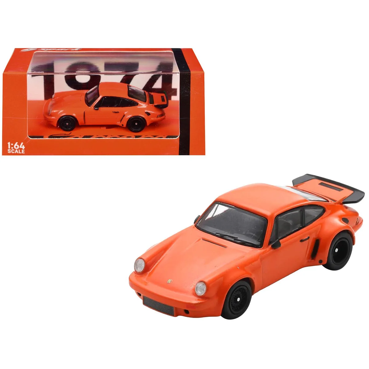 Spark Pub Spark Pub 1974 Porsche 911 Carrera RSR 3.0 Orange 1/64 hobby collectible — product photo