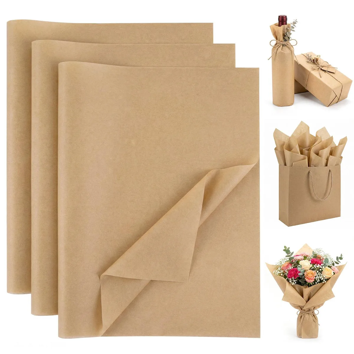 Avery 120 Sheets Brown Tissue Paper 14 x 20 Inch — product photo