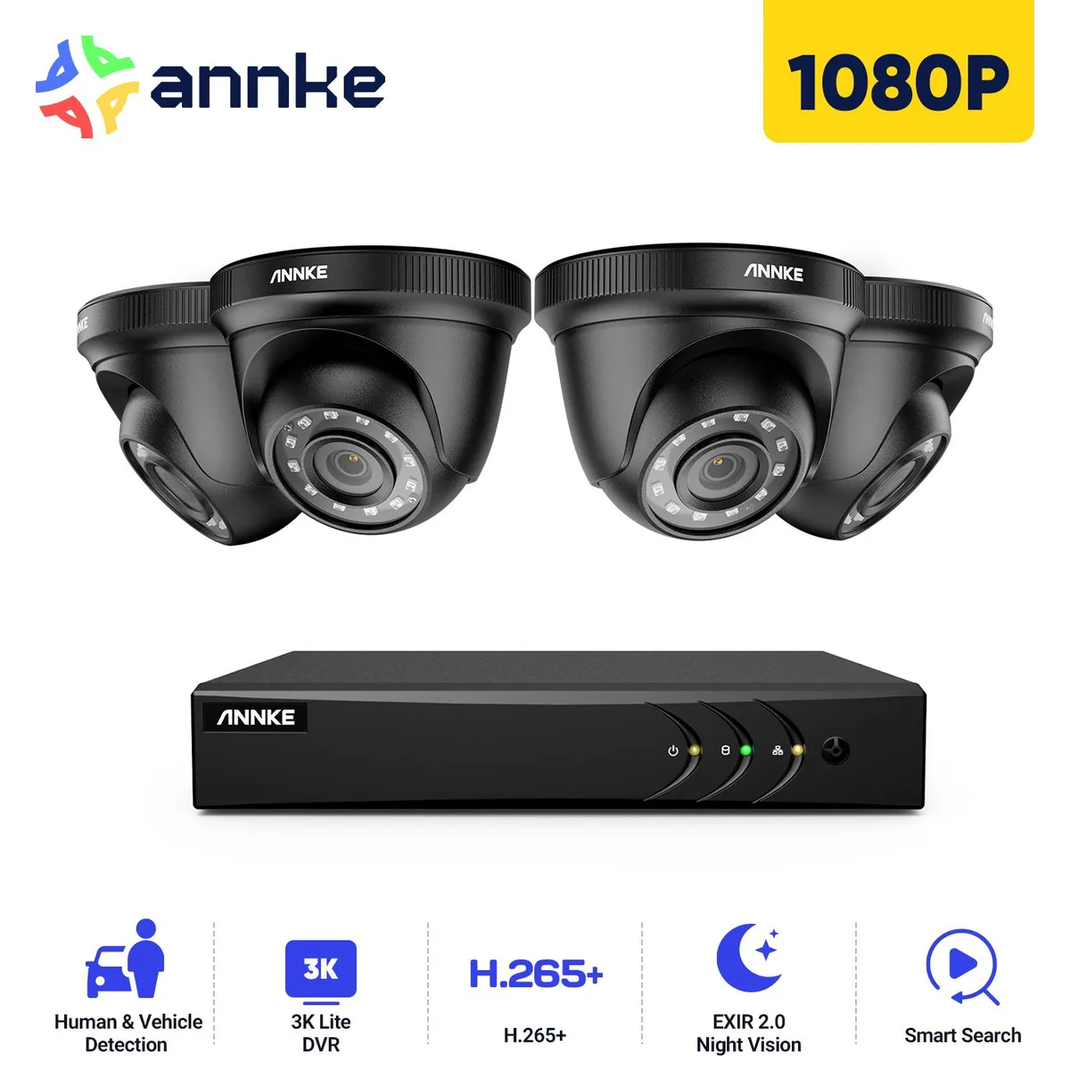 Annke Annke 8CH 1080P Security Camera System 4 Cameras 0TB HDD — product photo