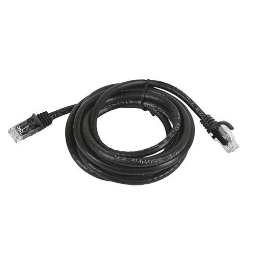 Monoprice Inc. Monoprice 111381 Cat5e Network Ethernet Cable 2.1336 m Black 350 MHz 24 AWG 50 µm Gold Flexboot — product photo