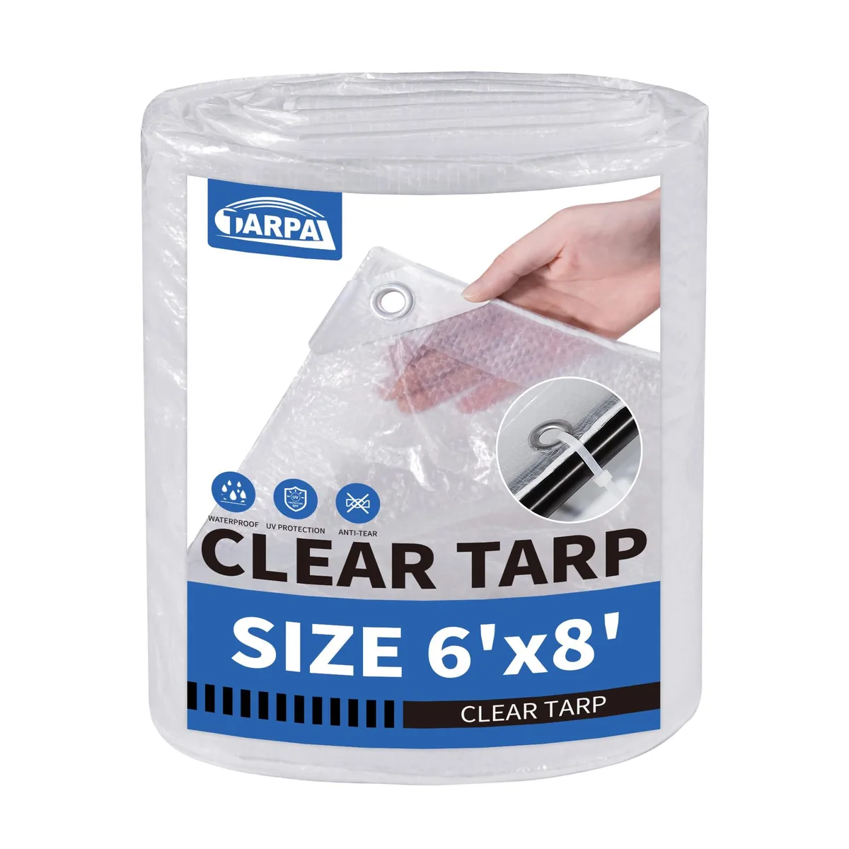 TARPAL Clear Tarp 6x8 ft Waterproof PE Sheeting — product photo
