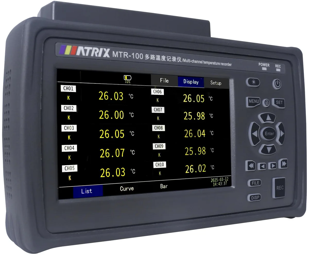 Matrix Matrix MTR-100 10-Channel Handheld Temperature Recorder Data Logger — product photo