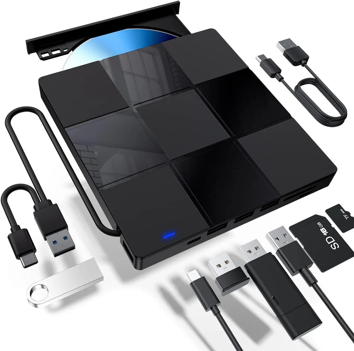 FANTEC FANTEC external Blu-ray player USB 3.0 Type-C (Black) — product photo