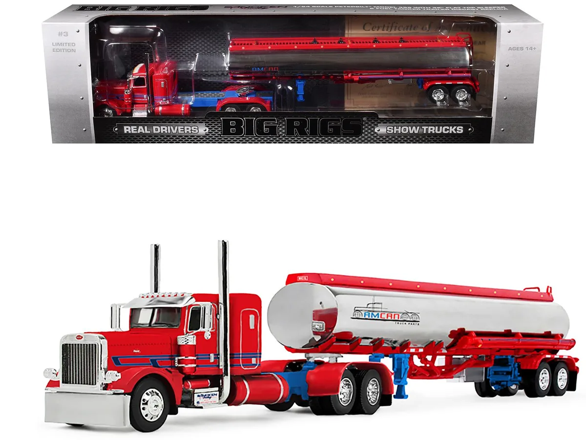 First Gear First Gear Peterbilt 389 36" Flat Top Sleeper Heil Fuel Tank 1/64 Diecast — product photo