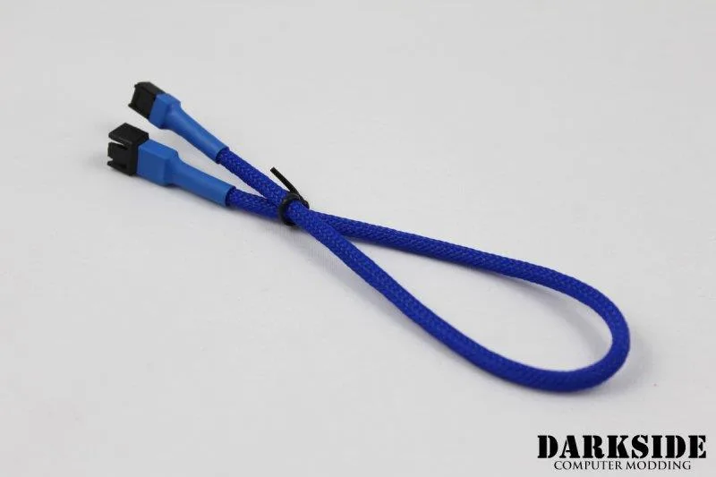 Darkside Computer Modding Darkside Computer Modding DS-0244 3-pin fan extension cable 12" 30cm Dark Blue UV — product photo