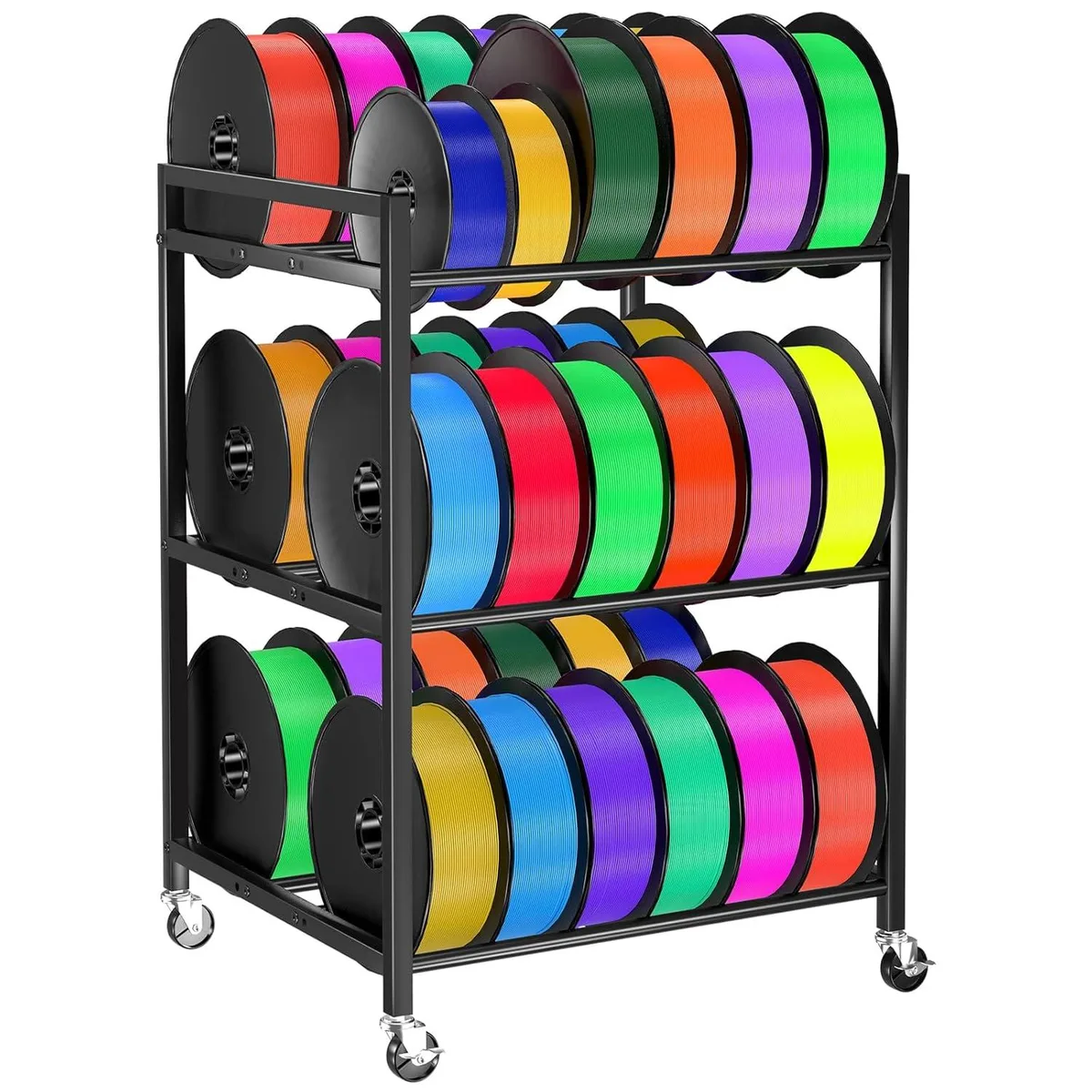 BFKK BFKK 3-Tier Filament Storage Rack with Wheels – 36 Spools — product photo
