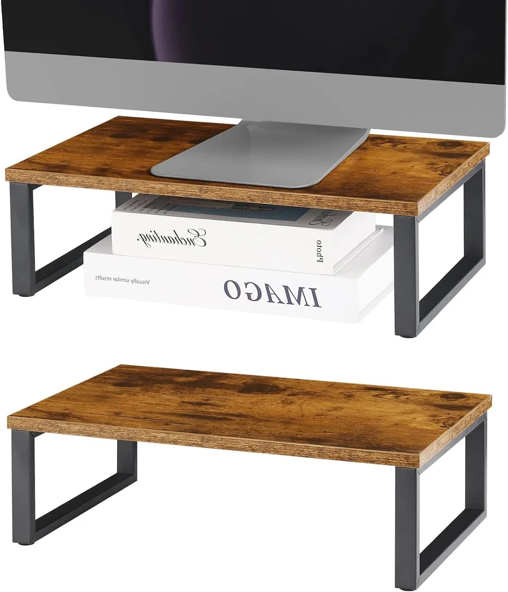 PISKEKAT PISKEKAT 2-Pack Monitor Stand Riser Brown — product photo