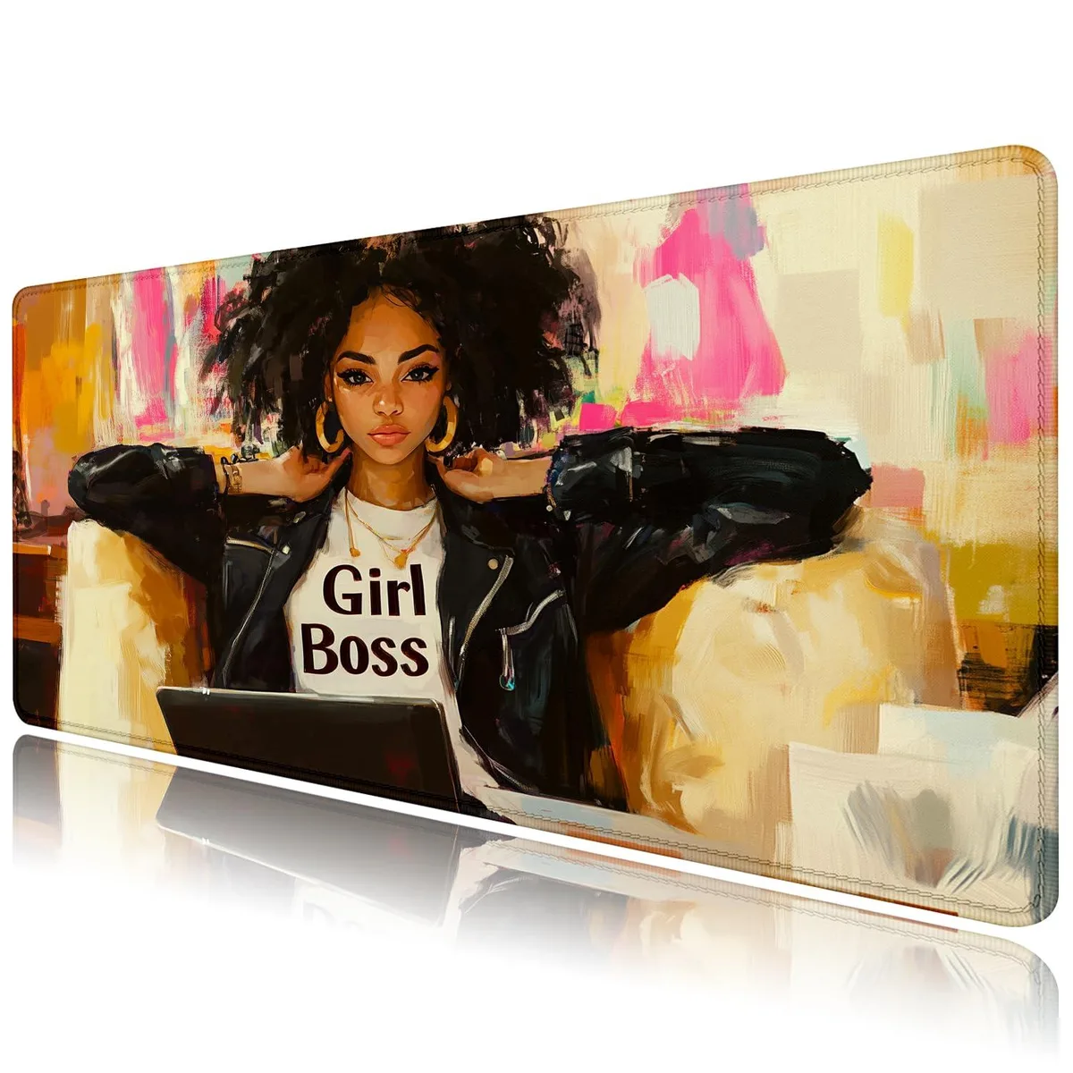  znHLMzn Mouse Pad 27.5 x 11.8 in XX-Large Colored&amp;Girls — product photo