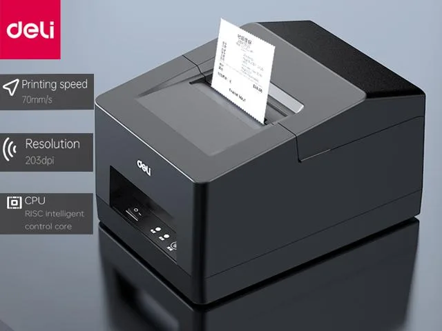 Deli Deli Receipt Printer 48mm 70mm/s 203dpi Black — product photo