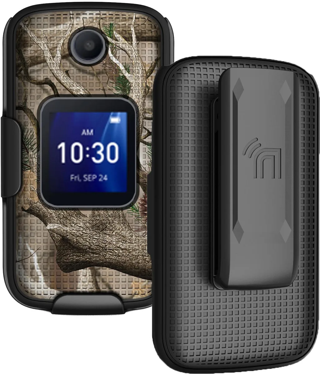Nakedcellphone Nakedcellphone Camo Case + Belt Clip Holster for Alcatel Go Flip 4 / TCL FLIP Pro — product photo