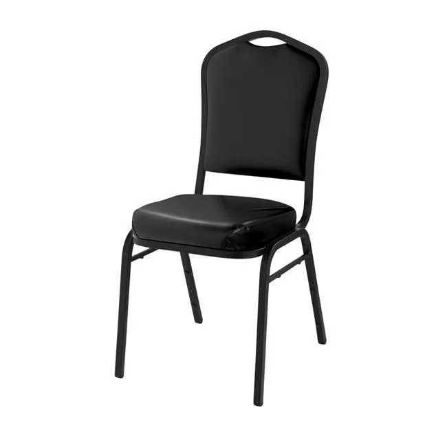 National Public Seating National Public Seating 9310-BT Stack Chair Panther Black Black Santex — product photo