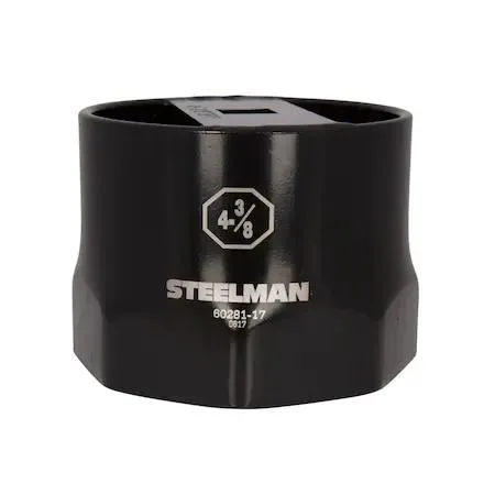 Steelman 60281-17 8-point locknut socket black powder coat finish