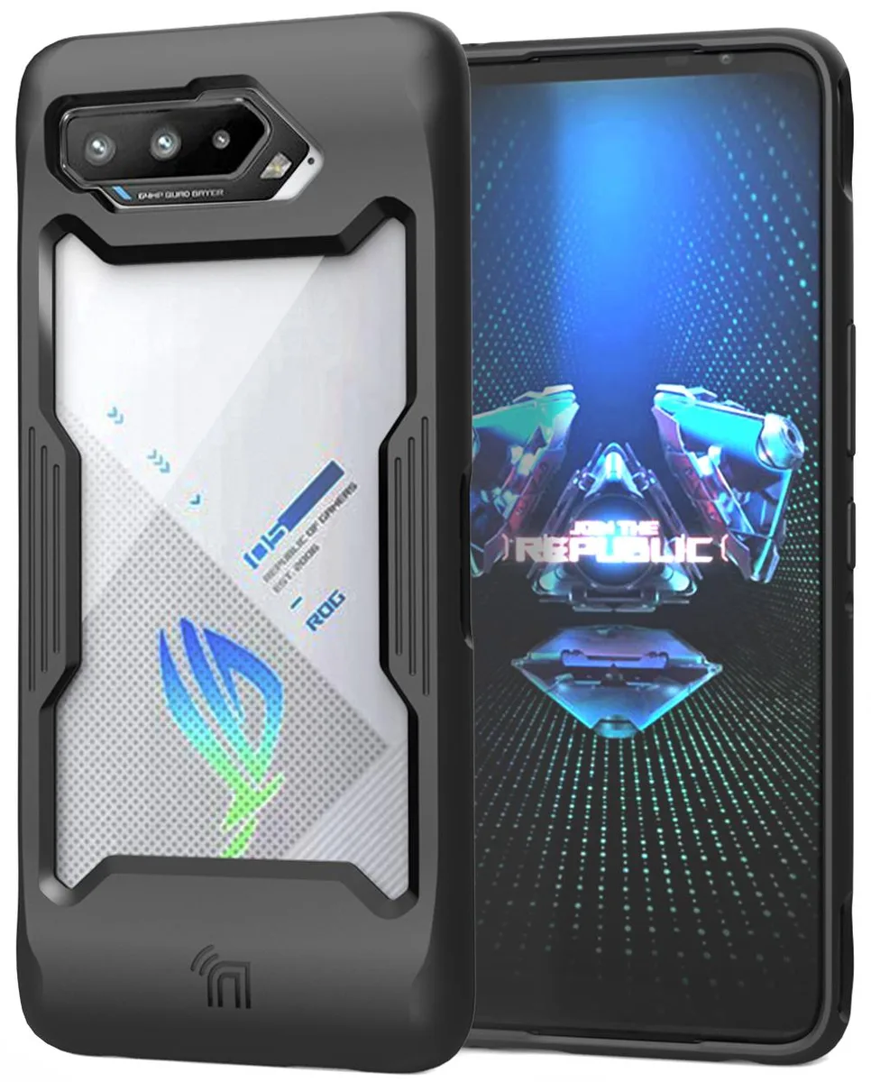 Nakedcellphone Nakedcellphone Rugged Hybrid Case Black Acrylic ROG Phone 5 Pro Ultimate — product photo