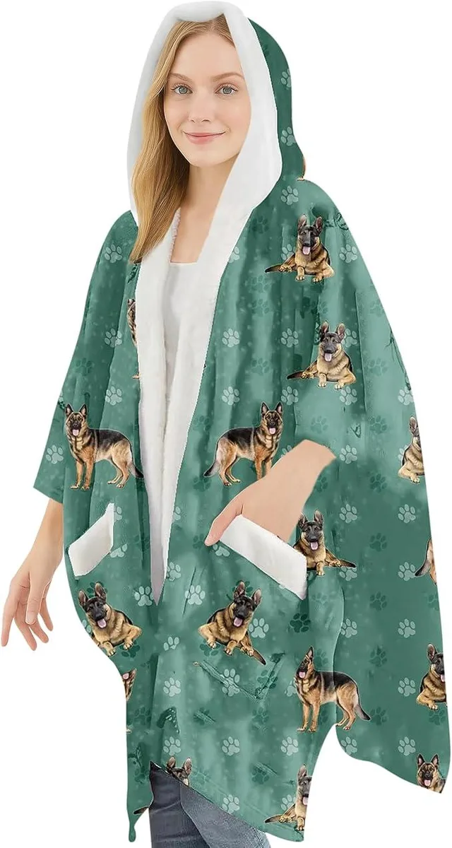 E & S Imports E & S Imports Snuggs Blanket Hoodie German Shepherd 100% Polyester — product photo