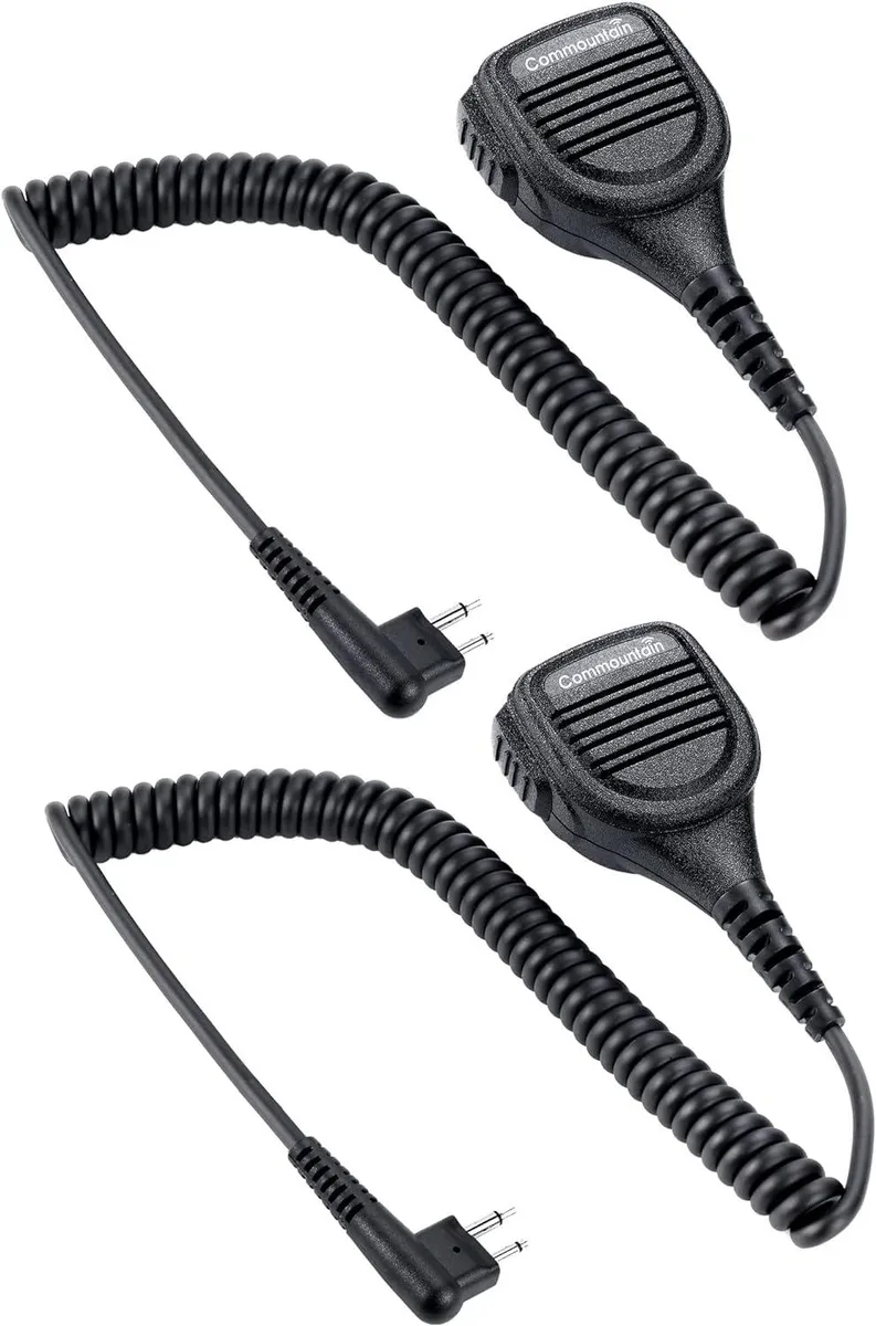 usbroway usbroway 2-Pin Speaker Mic 2-Pack for Motorola Radios — product photo