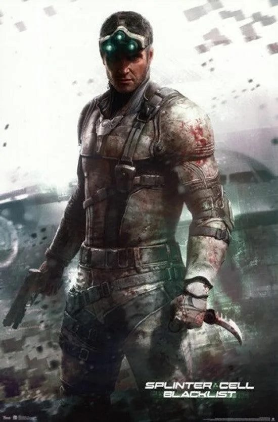 Poster print of Sam Fisher from Splinter Cell Blacklist, 24 by 36 inches