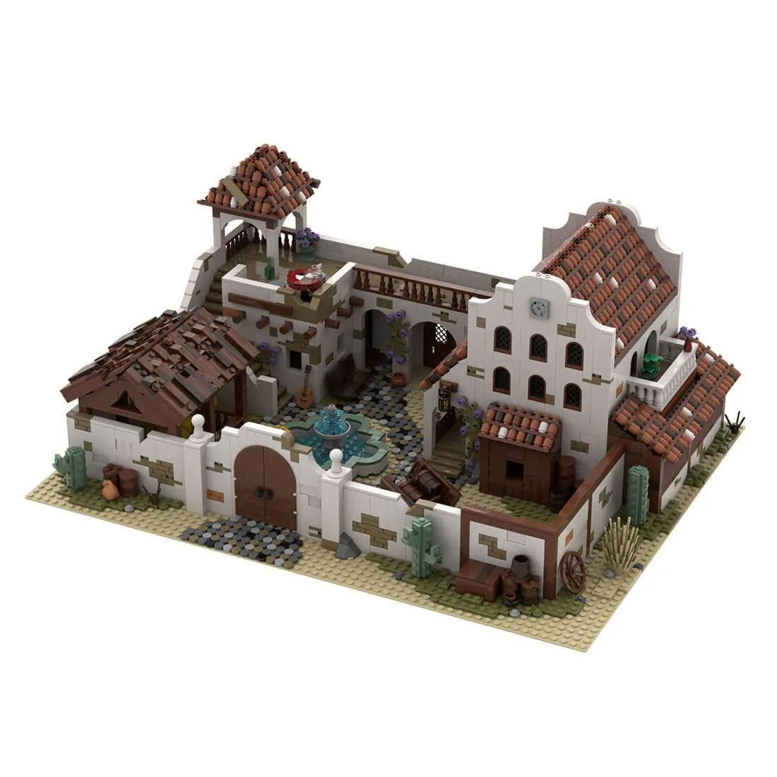 ZITIANYOUBUILD ZITIANYOUBUILD MOC-78800 Mexican Style Old Town Courtyard Villa 3583PCS Educational Building Set — product photo