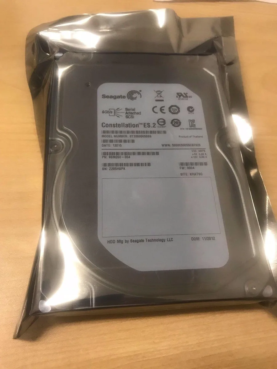 Seagate Seagate Constellation ES.2 ST33000650SS 3TB 3.5 SAS internal hard drive — product photo