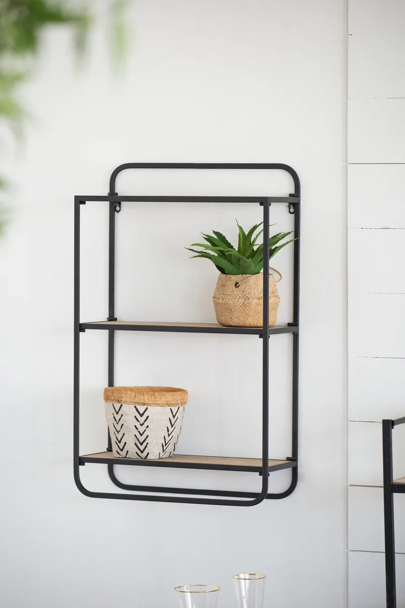 tuphen tuphen 20x8x32" Wall Bookshelf Black Brown — product photo