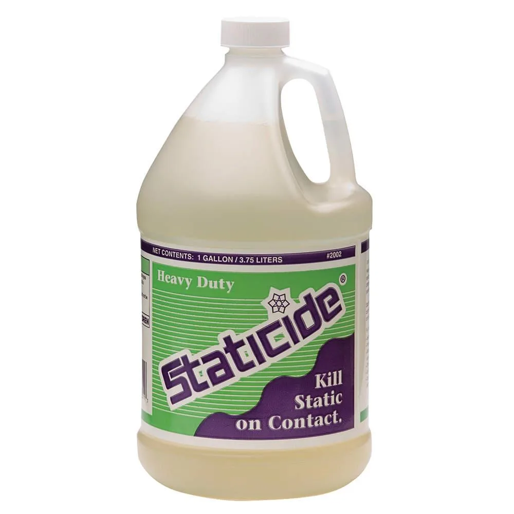 One-gallon bottle of anti-static liquid with cinnamal fragrance